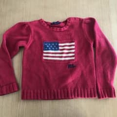 Ralph Laurenの赤色の綿100%のセーターです。のサムネイル