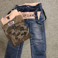 GAPジーパン、半袖、長袖シャツ3点セット140&150サイズのサムネイル