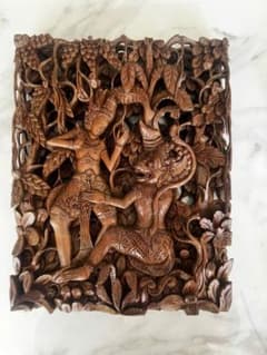 木彫り レリーフ 壁掛け 彫刻 アートのサムネイル