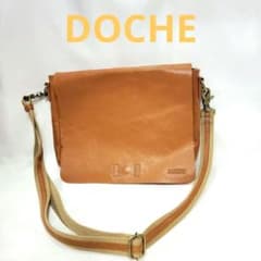 DOCHE ドーチェ レザー バッグ ショルダーバッグ キャメル 革 - メルカリ