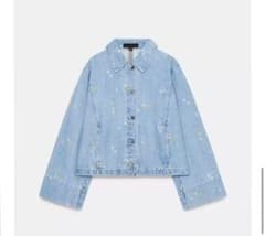 新品タグ付　今季　ZARA 刺繍デニムジャケット ライトブルー 新品タグ付 今季 ZARA 刺繍デニムジャケット ライトブルー - メルカリ