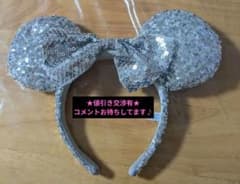 シルバー スパンコール ミッキー耳カチューシャのサムネイル