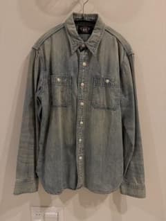 RRL ダブルアールエル デニムワークシャツ 長袖 インディゴM ラルフローレンのサムネイル