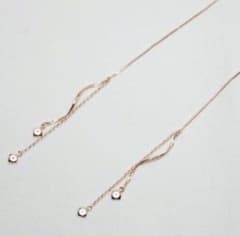 サマンサティアラ K10 ホワイトトパーズ ロングピアス - メルカリ