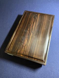 【墨研】古玩 硯箱19◆黒檀長方硯箱◆未使用品◆文房四宝 文人趣味 文箱 唐木 墨研】古玩 硯箱19◇黒檀長方硯箱◇未使用品◇文房四宝 文人趣味 文箱