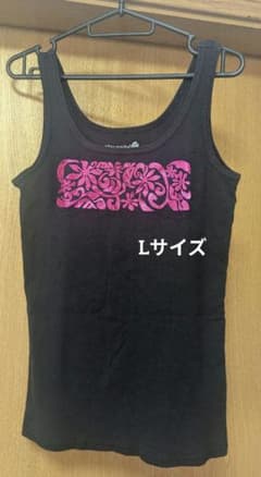 マウナロア フラダンス タンクトップ レイ付き ブラックグリッターLサイズのサムネイル