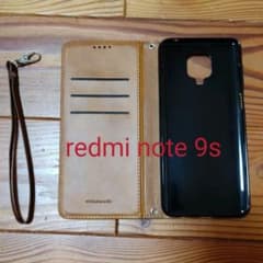 Xiaomi　redmi note 9s用　手帳型ケース　本革調のサムネイル