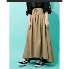 Wcloset ウエストレースアップロングスカートのサムネイル