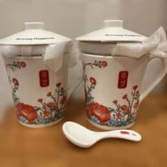 ゴンチャ　2025 福袋　茶こし・ティースプーン付きカップ2点