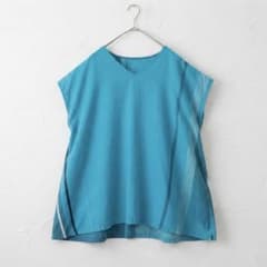 タマキニイメ fuwa-T SHORT Vネック プルオーバー ターコイズ日本製