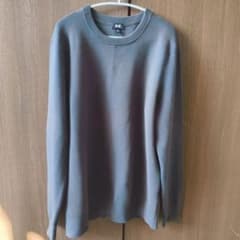 UNIQLO ミラノリブクルーネックセーター ダークグレー サイズXLのサムネイル