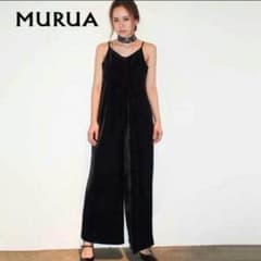 MURUA ベロア ブラック ロンパースのサムネイル