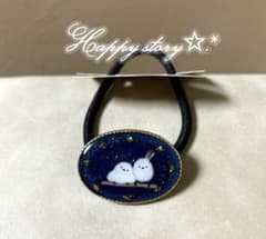 ヘアゴム シマエナガ ハンドメイドm601 冬 鳥 レジン - メルカリ