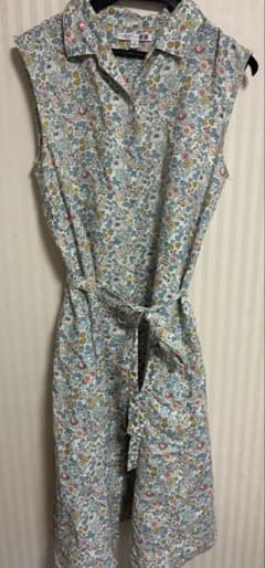 가격 인하 LIBERTY for UNIQLO 꽃무늬 민소매 셔츠 원피스