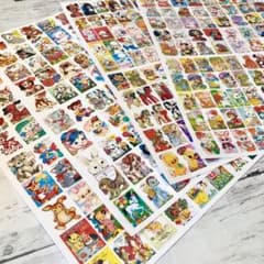 M01◎ レトロアニマルダイカットシール 349柄 四枚セットのサムネイル