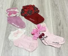 シャーリーテンプル ソックスセット 4足 13～15 チェリーチョコ