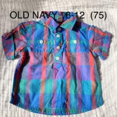 OLD NAVY 6-12 75  半袖シャツ チェックシャツのサムネイル