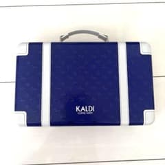 KALDI COFFEE FARM トランク缶 ネイビー 小物入れのサムネイル
