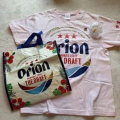 Orion Tシャツ ピンク ピンバッジ ハイビスカス ショッピングバッグのサムネイル