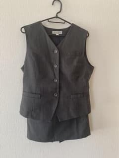 事務服 ベスト スカートセット ストライプ 11号のサムネイル