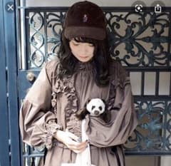 amatunal 復刻ギャザリングワンピース ブラウンのサムネイル