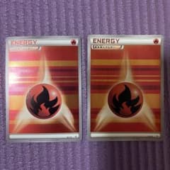 ポケモンカード 基本炎エネルギー 4枚セット XY-P ストライプ 縞 キラ