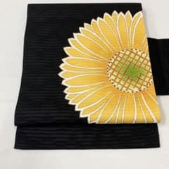 手描き友禅 紗 向日葵 夏９寸名古屋帯 お太鼓柄 正絹 夏帯 手描き友禅 紗 向日葵 夏9寸名古屋帯 お太鼓柄 正絹 夏帯 - メルカリ