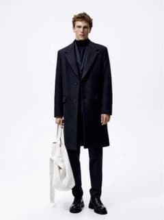 ZARA ザラ　イタリアンファブリック　ウールブレンドコート ZARA ザラ イタリアンファブリック ウールブレンドコート - メルカリ