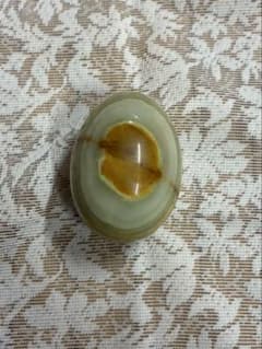 オニキス卵型置物アンティーク 瑪瑙 メラウンド 卵型 鑑賞石 天然石 石