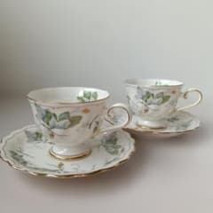 ★HOYA CHINA★ flash Ivory カップ＆ソーサー 2客セットのサムネイル