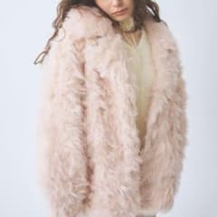 PELLICULE ペリキュール ファーコート ファージャケット ピンク - メルカリ