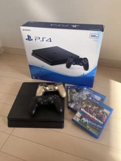 Sony PS4 500GB 本体 コントローラー2つ ゲーム付きのサムネイル