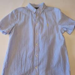 お値下げしました❣️【新品】LAUREN ストライプ 半袖 美品】Polo Ralph Lauren ストライプ 半袖シャツ 【値下げ】 - メルカリ