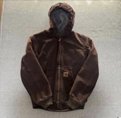Carhartt ブラウン フード付きジャケット - メルカリ