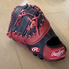 Rawlings 軟式グローブ 黒/赤 左投げ用 - メルカリ