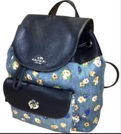 コーチ COACH デニム花柄 リュック バックパック 希少 人気 - メルカリ