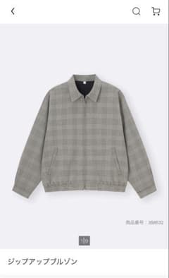 GU チェックジップアップブルゾン Lサイズのサムネイル