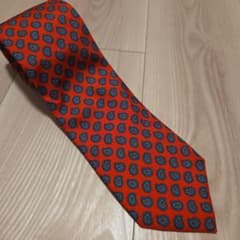 dunhillレッド ペイズリー柄 ネクタイのサムネイル