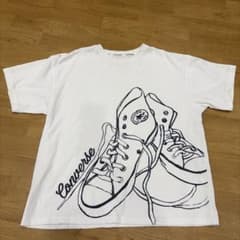 CONVERSE スニーカープリント 半袖Tシャツ ホワイトのサムネイル