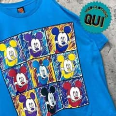 90s USA製 古着○Tシャツ ディズニー ミッキー ブルー メンズ3XLのサムネイル