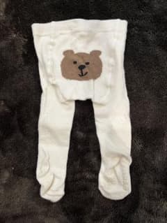 Baby GAP タイツ　ホワイト　くまさんのサムネイル