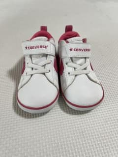 コンバースCONVERSEスニーカー 14cm ピンク×白のサムネイル