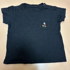 ミッキーマウス ポケット付き半袖Tシャツ ブラックのサムネイル