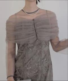 Leja チュールオフショルダー花柄Iラインドレスワンピース - メルカリ