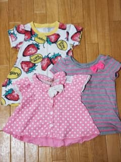 【90cm、95cm】Tシャツトップス3枚セットのサムネイル