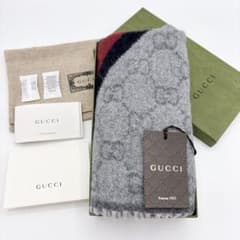 【新品タグ付】5,4万 GUCCI GG マフラー アルパカ ウール グレー 新品タグ付】5,4万 GUCCI GG マフラー アルパカ ウール グレー - メルカリ