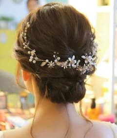 ヘッドパーツ　花　リーフ　パールのサムネイル