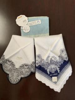 ハンカチ　jun ahida、HANAE MORI 私の部屋　3点のサムネイル