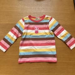 ミキハウス ホットビスケッツ ロンT 長袖 90 ボーダー うさぎのサムネイル
