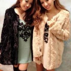 値下げ！rienda ファーコート♡Black リップサービスのサムネイル